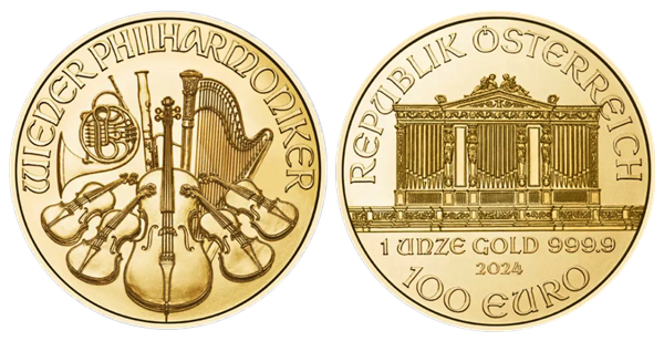 Zlatá investiční mince Wiener Philharmoniker 1 Oz
